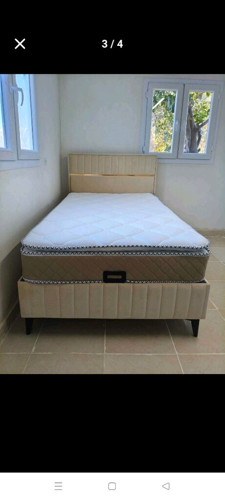 çift kişilik baza başlık yatak çelik kasa iyisi sıfır paketli ürünler - 4