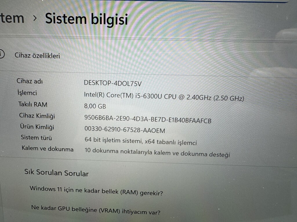 SURFACE İ5 6. NESİL 8 GB RAM 256 NVME DOKUNMATİK + KALEM - 6
