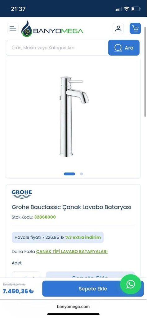 Grohe Bauclasic AlmanBatarya Musluk - 4