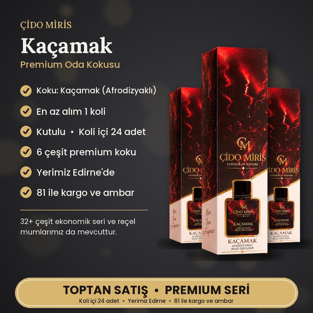ÇİDO MİRİS PREMIUM ÇUBUKLU ODA KOKUSU KAÇAMAK 6 ÇEŞİT - 2
