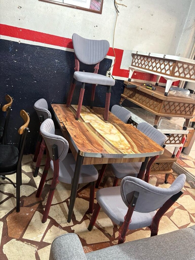 sıfır ürün kaliteli , 6 kişilik yemek masası takımı - 4