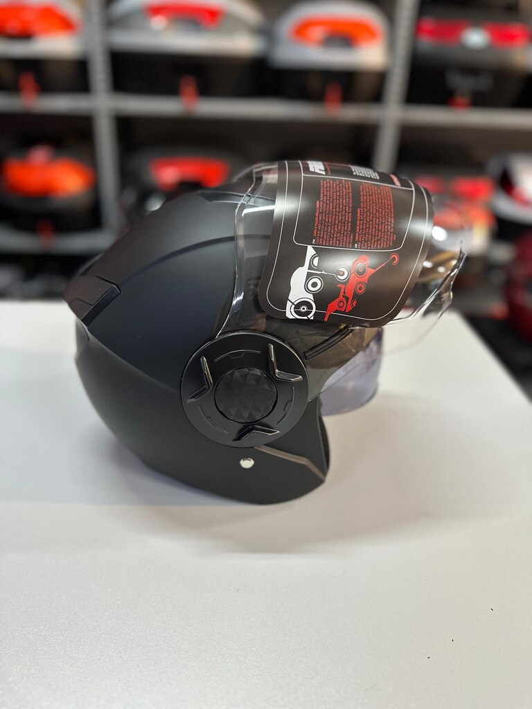 MOTORCU KASKI FREEM FR-665 BELGELİ GÜNEŞ VİZÖRLÜ SİYAH - 3