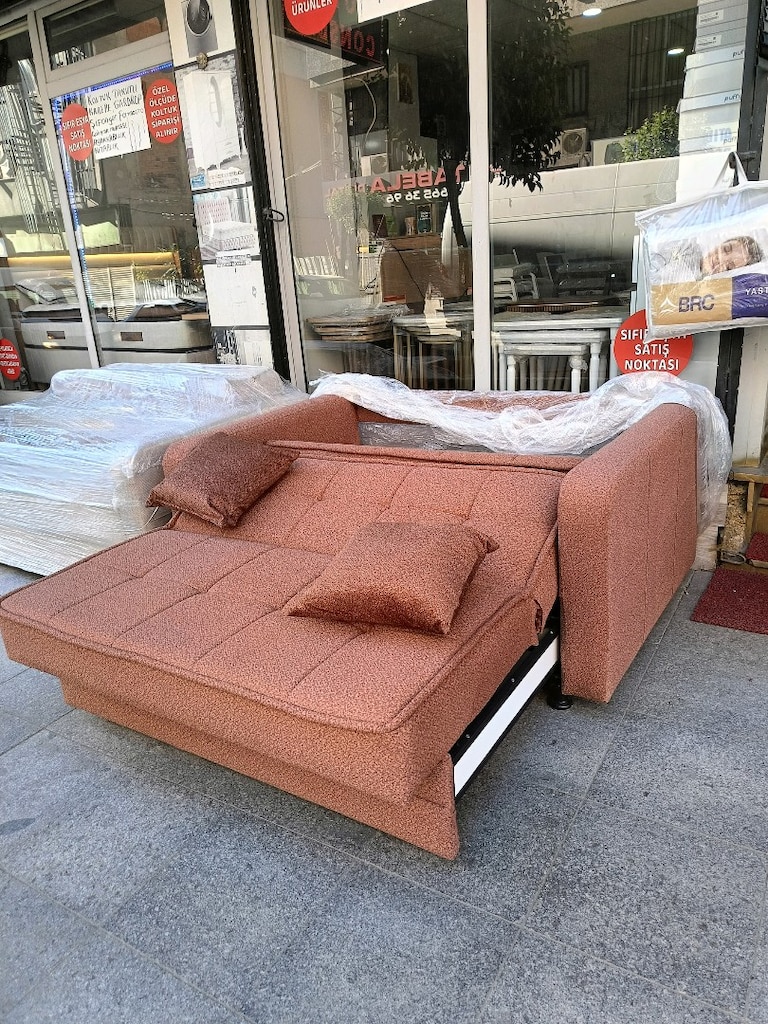 ikili yatak olan süryat sandıklı koltuk 32 dans gri sünger son 3 aded - 5