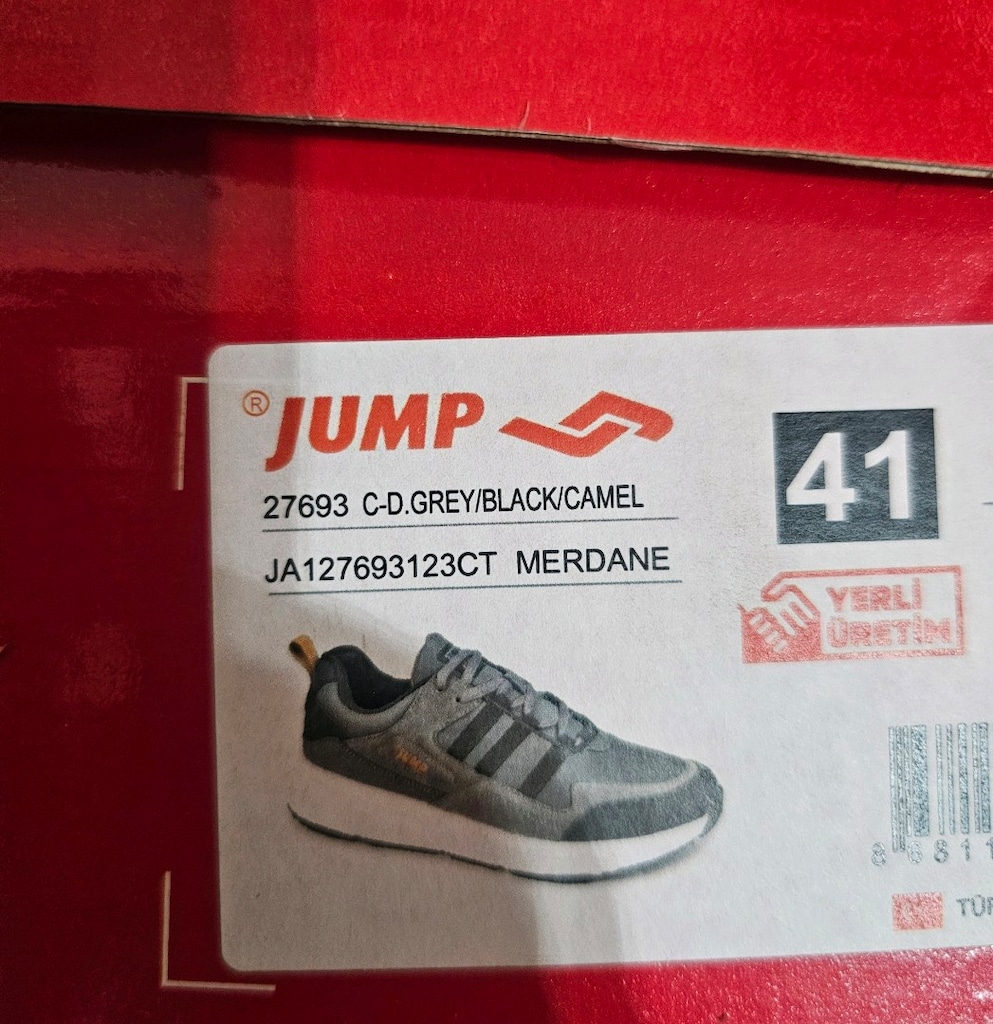 Jump 27693 Erkek Spor Ayakkabı 41 Numara Gri/Siyah Sıfır Kutulu - 2