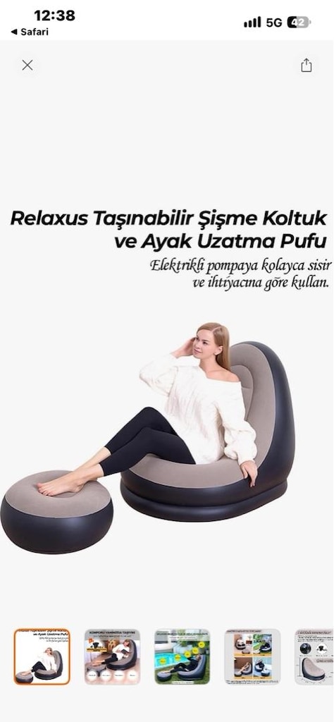 Şişme armut koltuk - 2