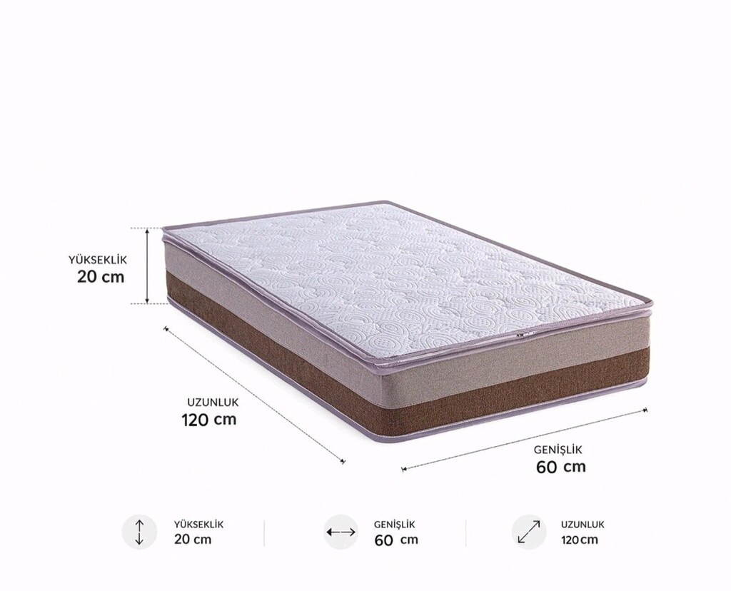 Baby Plus Lux Ortopedik Bebek Yatağı 60x120 - 7