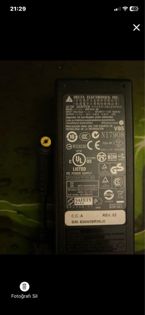 Notebook Adaptörleri Hp Lenovo Asus Acer Dell Samsung Casper Çıkma Orj - 9