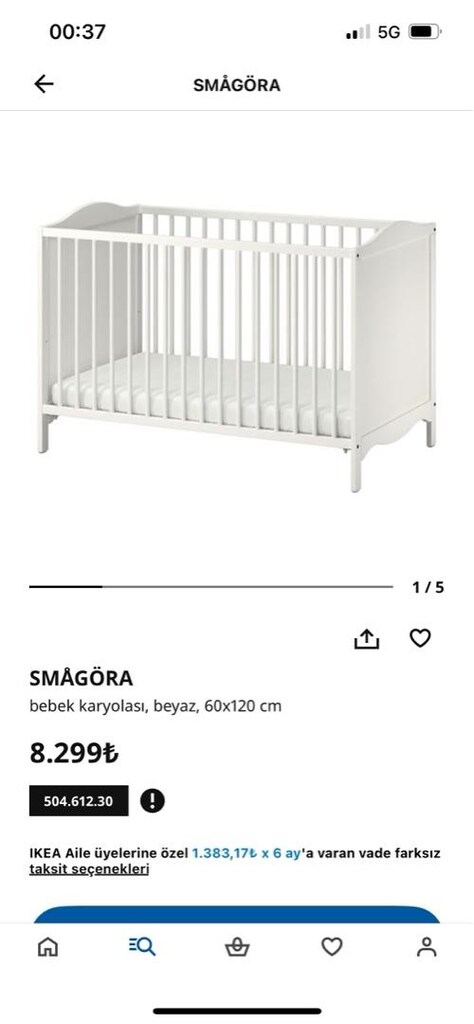 İkea marka çift kademeli beşik - 2