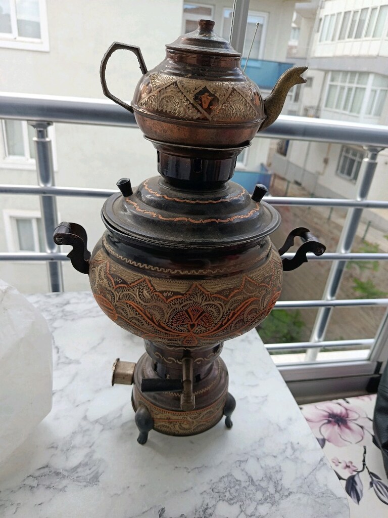 elektrikli antika semaver - 2