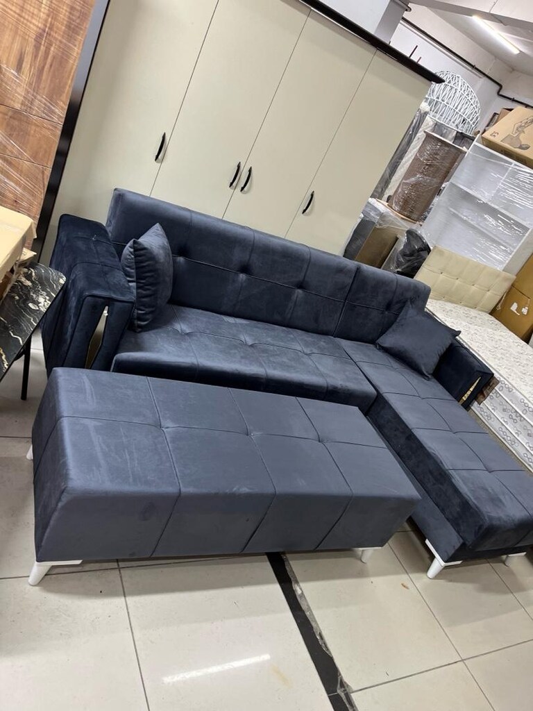 250*160 cm kaliteli L koltuk köşe takımı yatak olur alttan sandıklı - 4