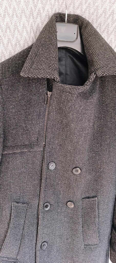Vintage Kruvaze Kaşe Kaban Oversize Kalın Kışlık - 2