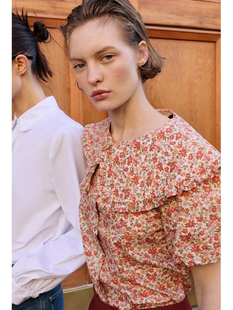 Zara çiçekli gömlek - 5