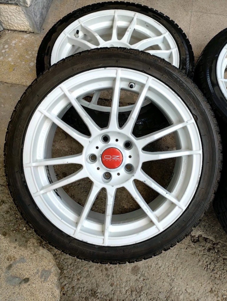 17 İnç Beyaz OZ Racing Jant Takımı ve Riken Kış Lastikleri - 4