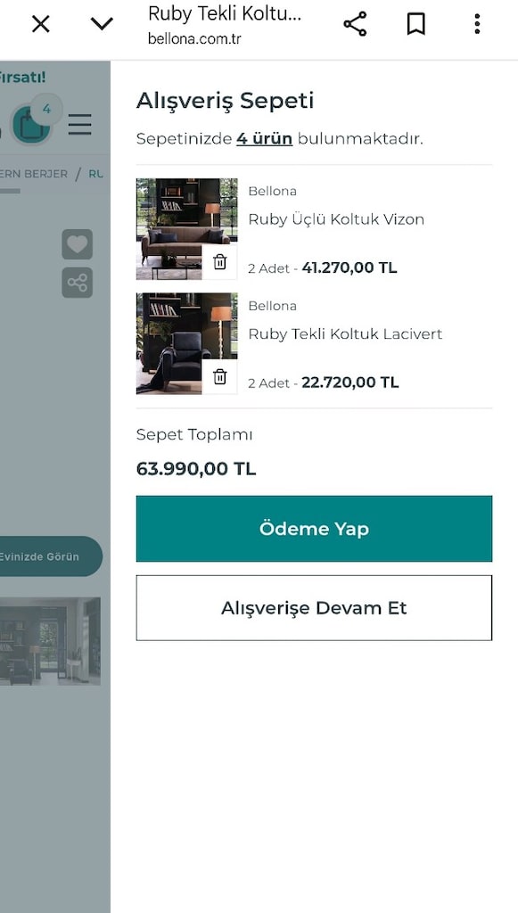 Hatasız - Bellona Ruby koltuk takımı - 3