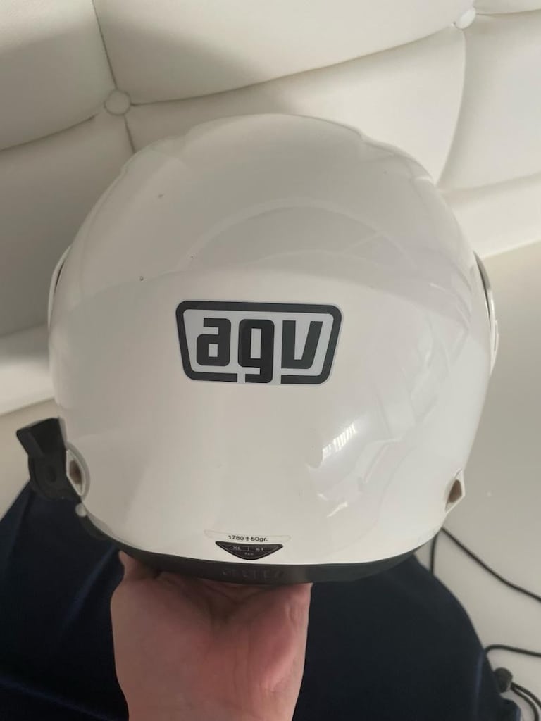 AGV Beyaz motosiklet kaskı - 6