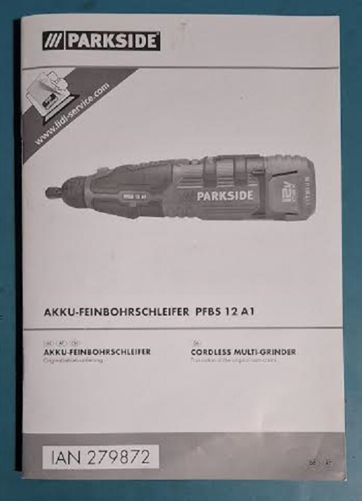 Parkside Akülü hassas matkap/taşlama makinesi 12V 1A Li-ion. 80 parça - 5