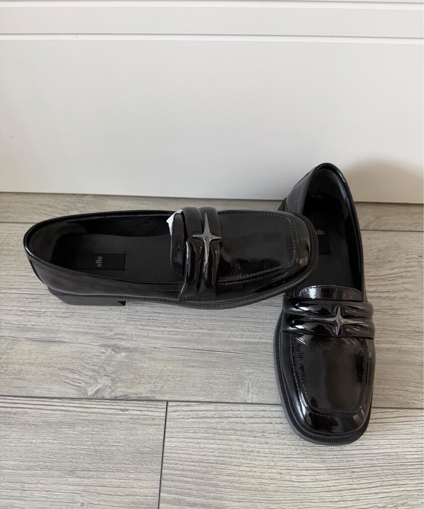 37 Elle siyah hakiki rugan loafer yeni