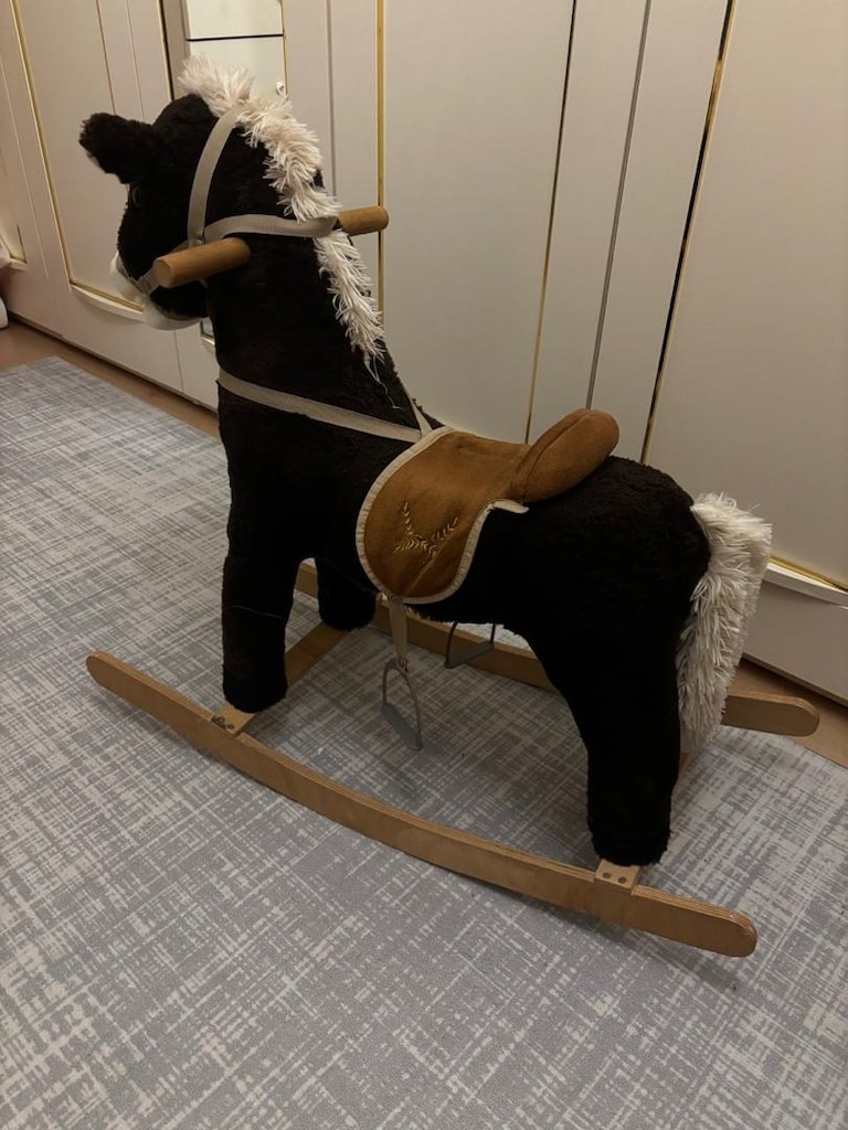 Ahşap Sallanan Peluş At / Çocuk Oyuncak At - Çok Temiz - 3