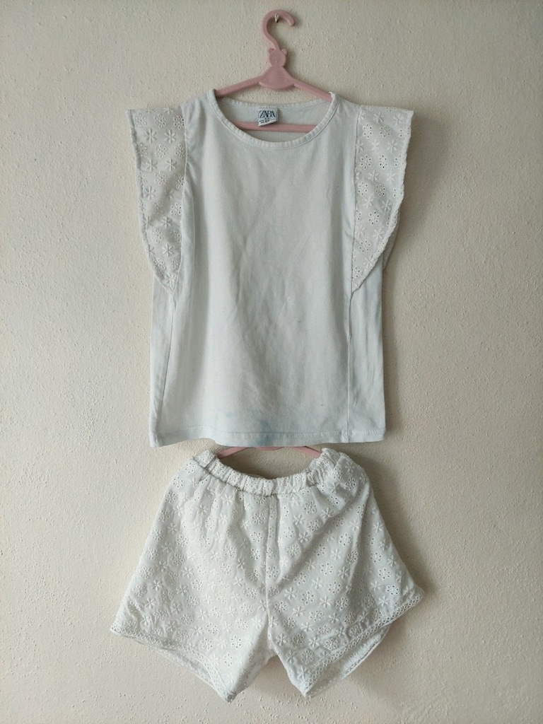 ZARA Kids fırfır fistolu şort bluz yazlık takım - 2