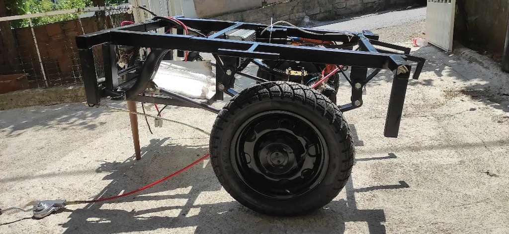 Akülü 7 römork elektrikli bisiklet beyin motor şase tanesi - 8