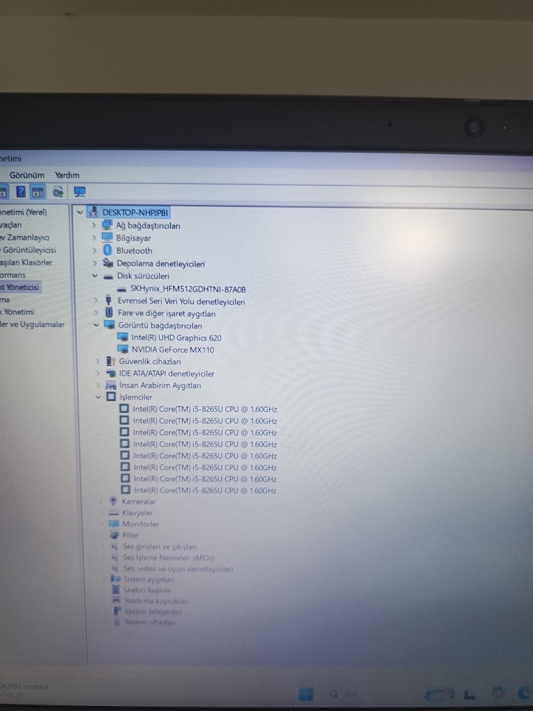 LENOVO İ5 8265U İŞLEMCİ 15.6" İNÇ + 2GB EKRAN KARTI + 8GB RAM LAPTOP - 4