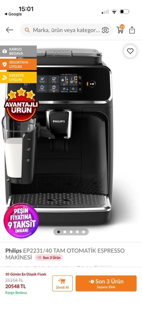 philips otomatik kahve makinesi - 6
