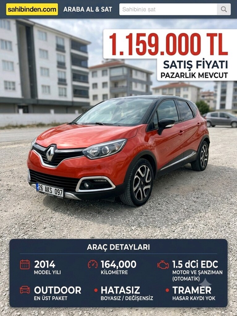 2014 Renault captur 1.5 dci otamatik - 2