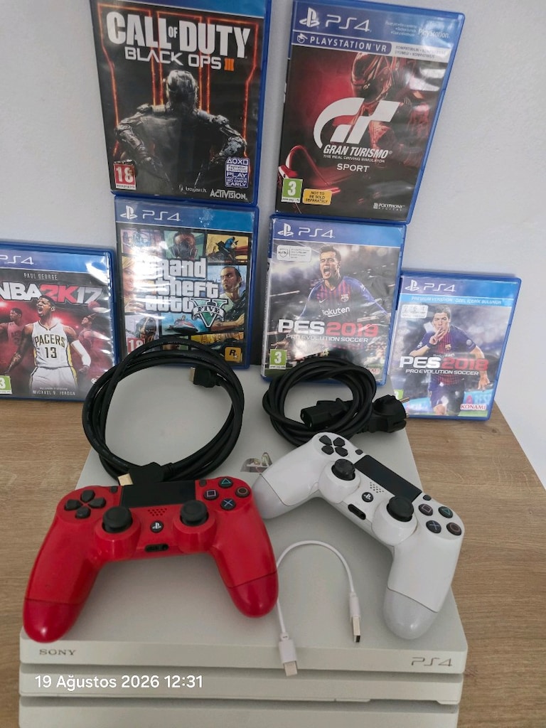 PS4 PRO 1TB BEYAZ 2 ORJİNAL KOL - 3