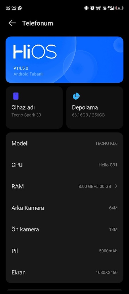 Tecno Spark 30 256GB 8+8 Ram - 3