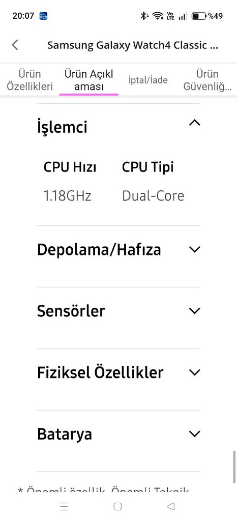 AKILLI SAAT Samsung Galaxy Watch4 Classic 46 MM Akıllı Saat - 11