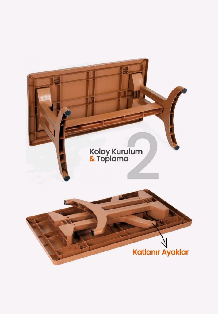 Rattan Görünümlü Plastik Masa - 4