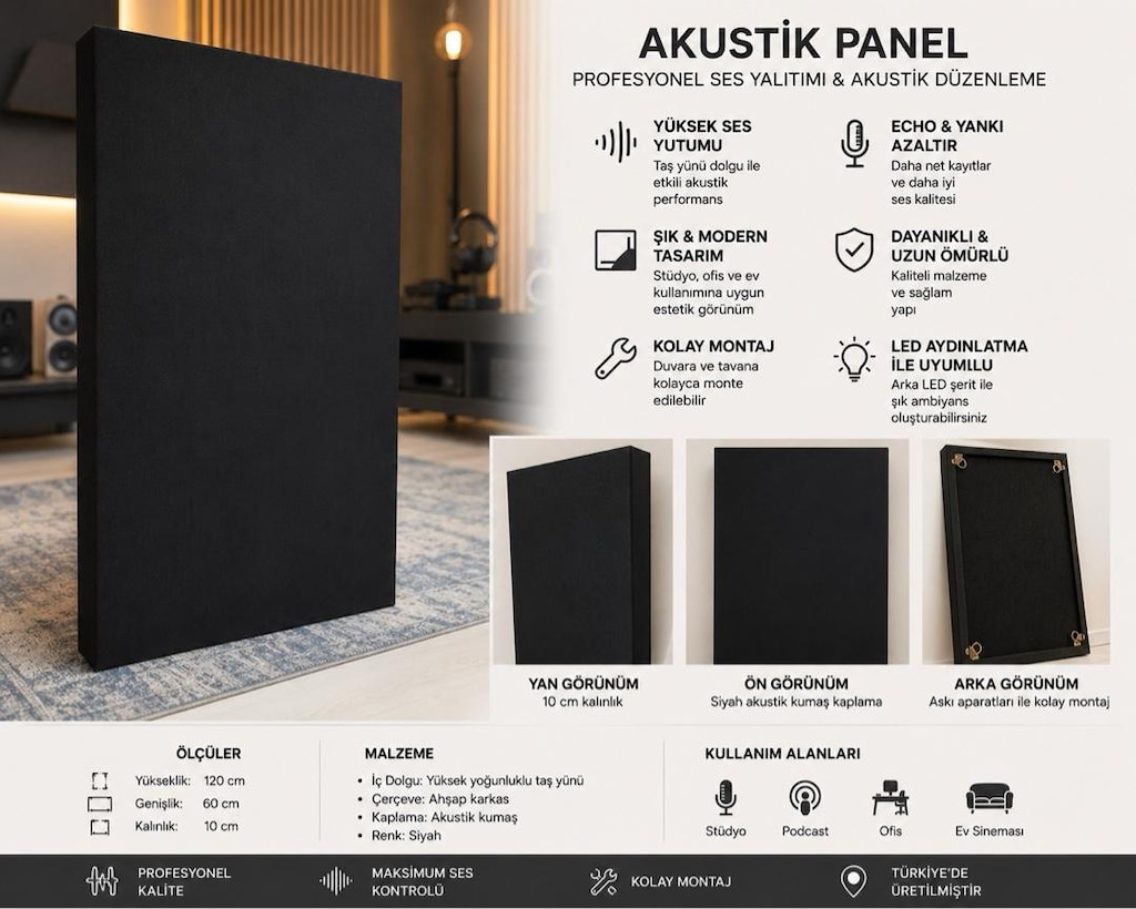 Akustik Ses Panel Yalıtımı