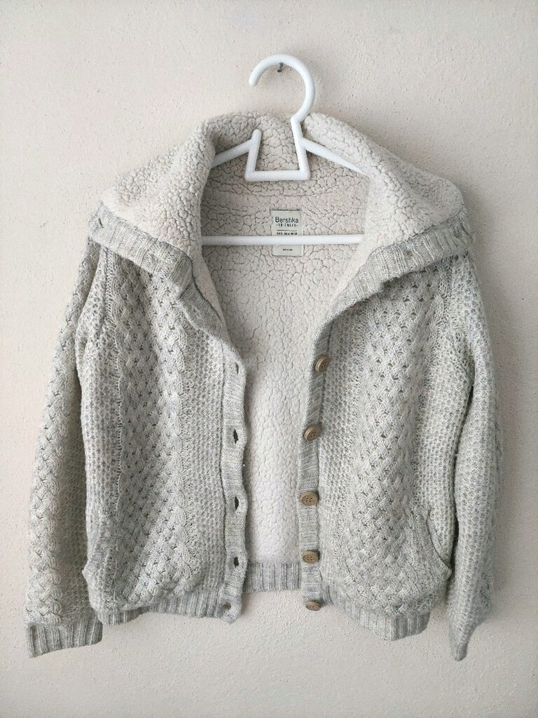 bershkabalıkçı yaka sherpa astarlı akrilik hırka - 6