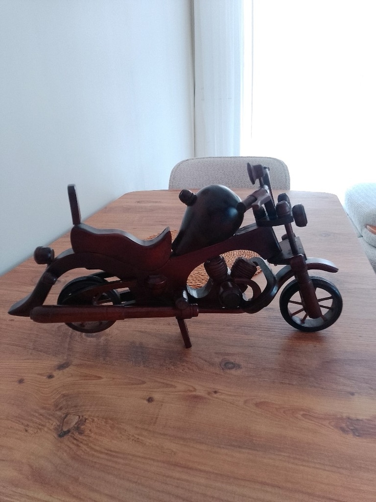 ahşap motosiklet biblo 50 cm - 4