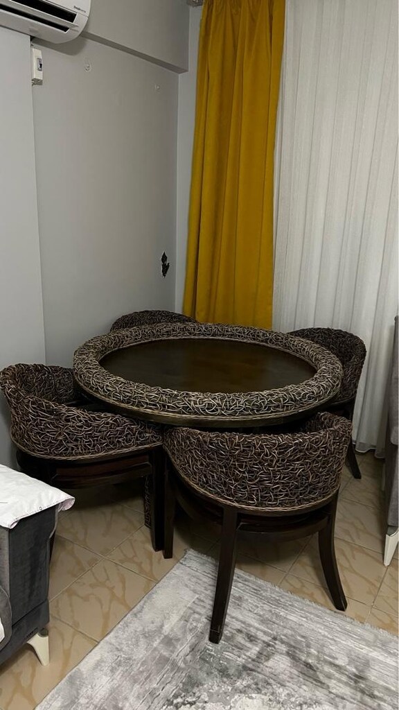 Bambu Rattan Ahşap Balkon Takımı - 2