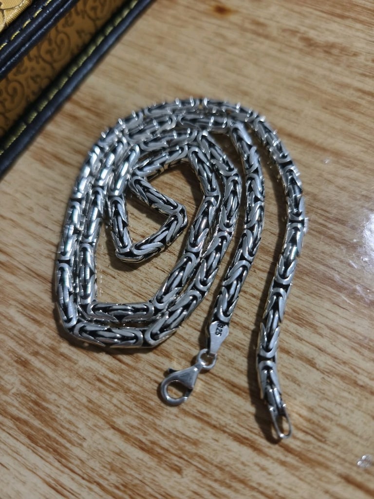 gümüş kral kolye 5mm 69 gr 55 cm - 5
