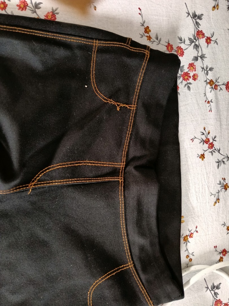 siyah dar jeen kot beli lastikli - 3