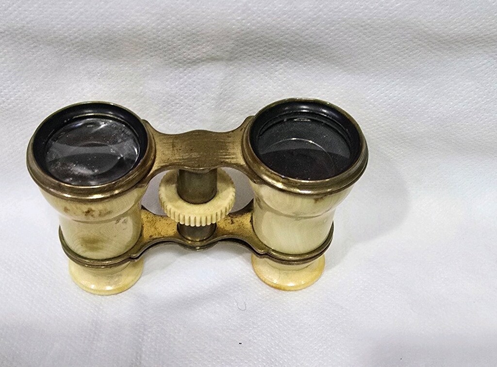 Vintage Fransız pirinc Opera ( Tiyatro ) Dürbünü - 4