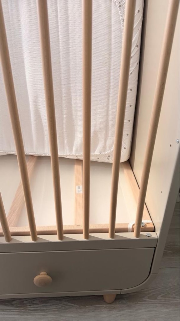 IKEA MYLLRA Bebek Karyolası | Bej | Şilte ve Ek Aksesuar Dahil - 8