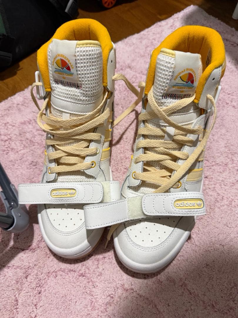 adidas Forum Mid (Cloud White / Easy Yellow / Creme Yellow - 45 (1/3) - 3