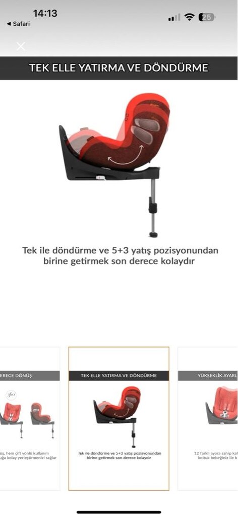 Cybex Sirona Z isofix Adac ödüllü oto koltuğu - 7