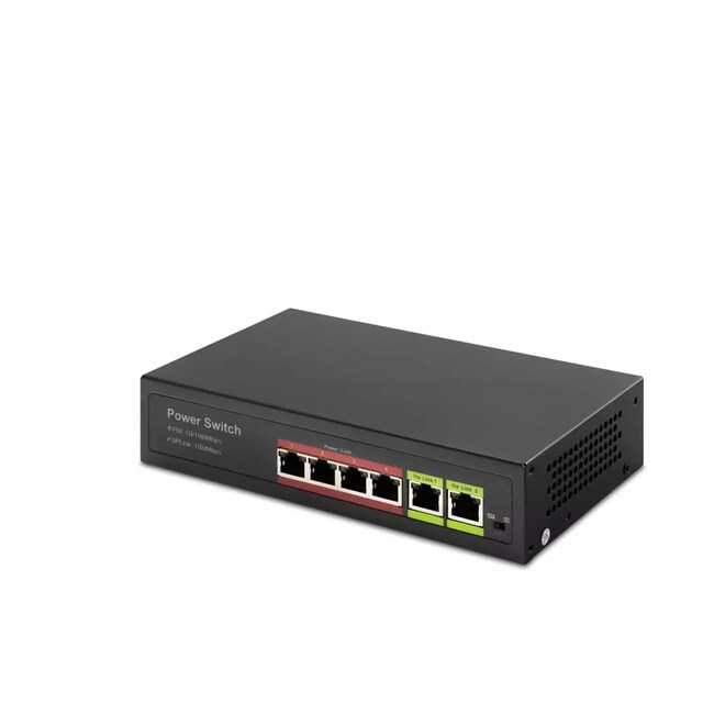 POE SWITCH 2UPLINK 4+2 10/100 MBPS 4PORT