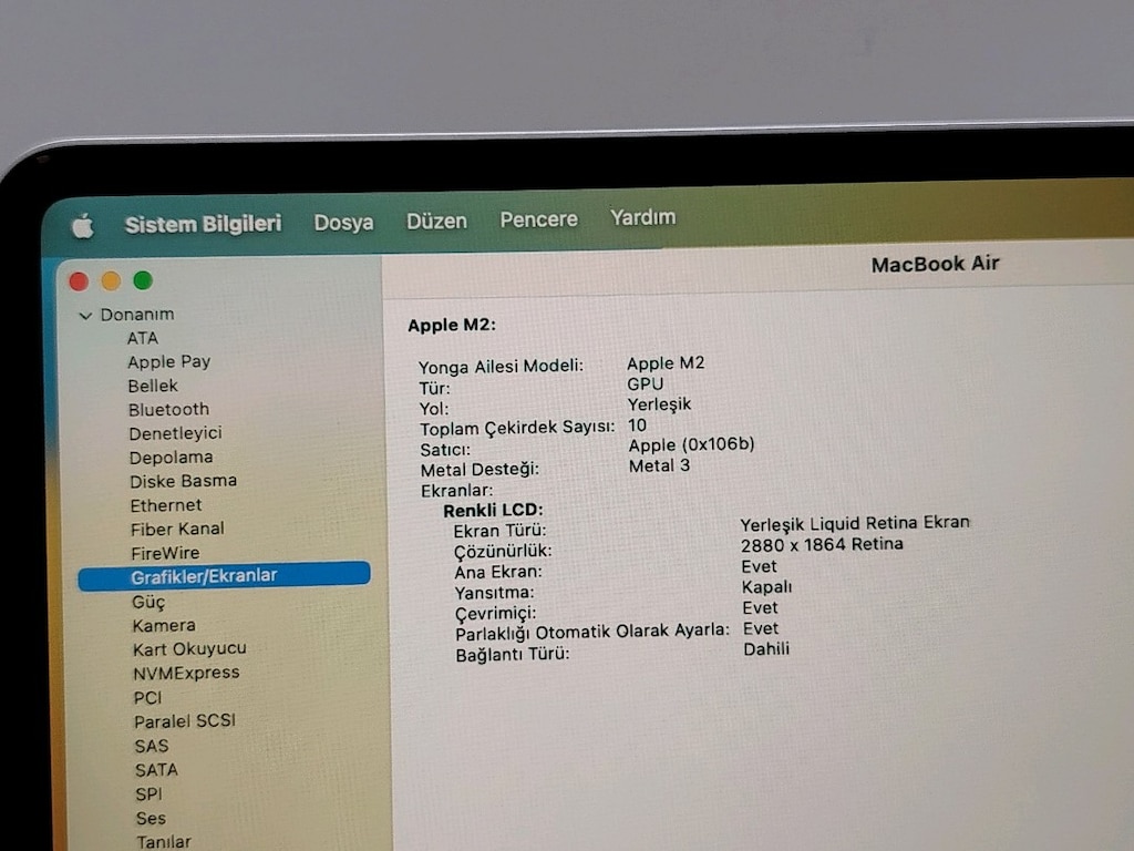 15 İNÇ EKRAN GARANTİLİ MacBook Air M2 2023 PİL DEVRİ SADECE 29 - 3