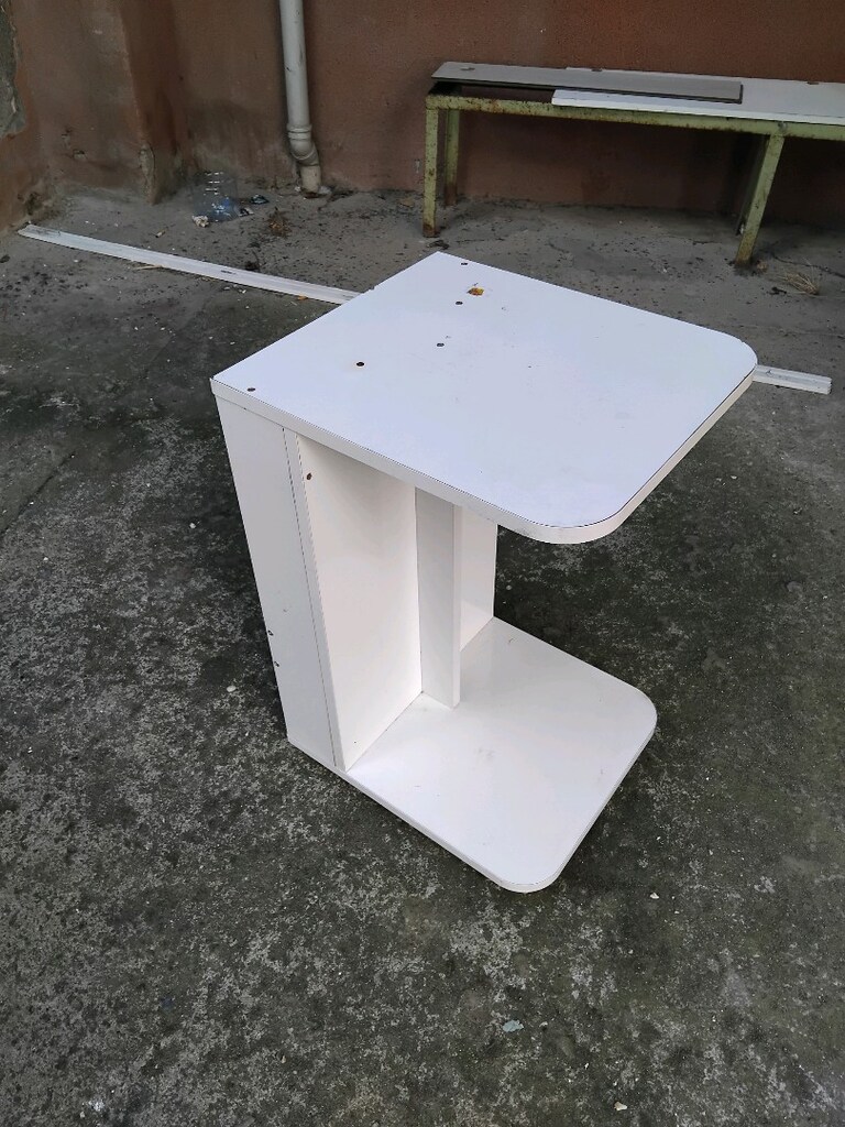 Tekerli çok yönlü kullanılacak mini masa temiz beyaz al kullan - 4