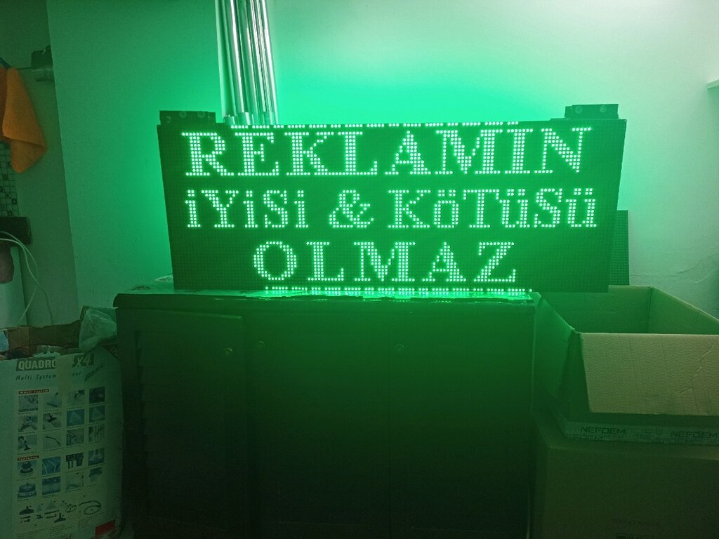 48x128cm led tabela kayan yazı - 13