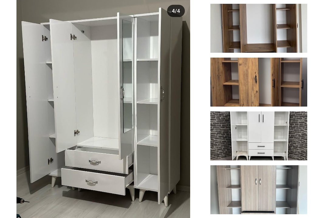 4 kapaklı elbise dolabı pctitbeejl - 3