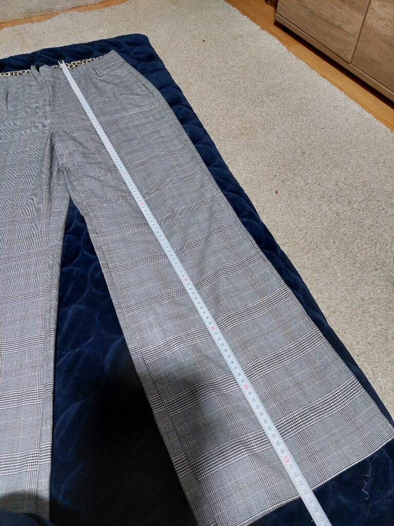 keten kumaş pantalon karelli 40.beden - 7