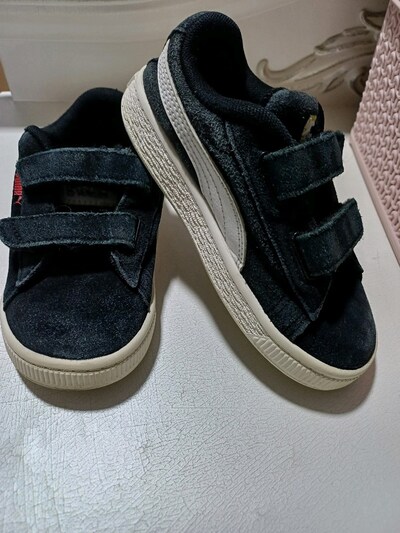 Siyah Puma Süet Sneaker Unisex Çocuk Ayakkabı