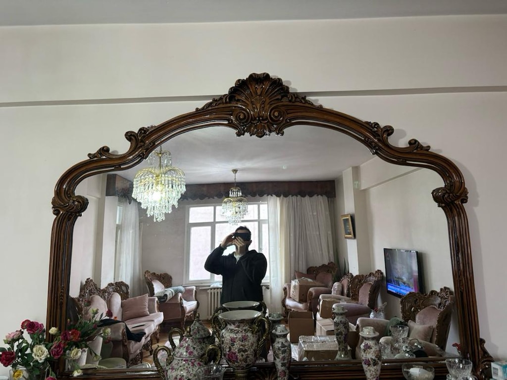 Ahşap Çerçeveli Büyük Ayna - 2