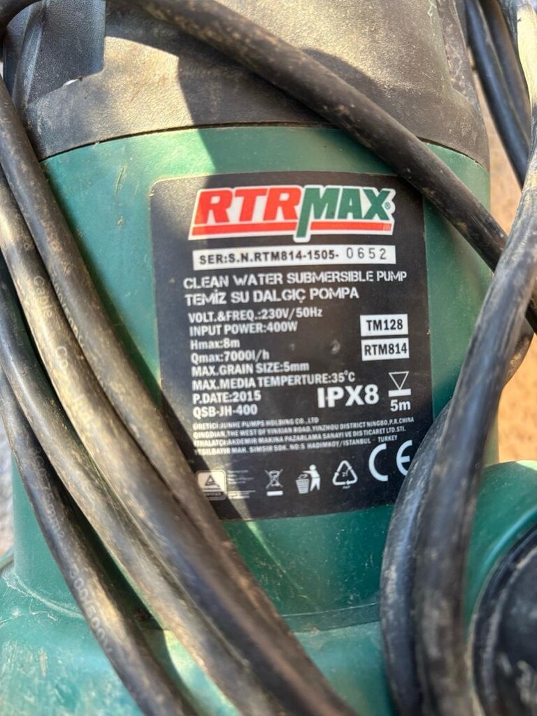 RTR MAX TEMİZ SU DALGIÇ POMPASI 400 W - 3